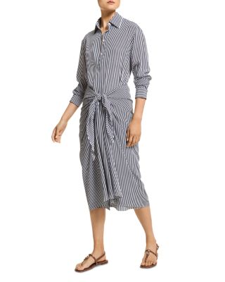 Michael Kors Collection Collection Striped Silk Sarong Dress |  Bloomingdale's